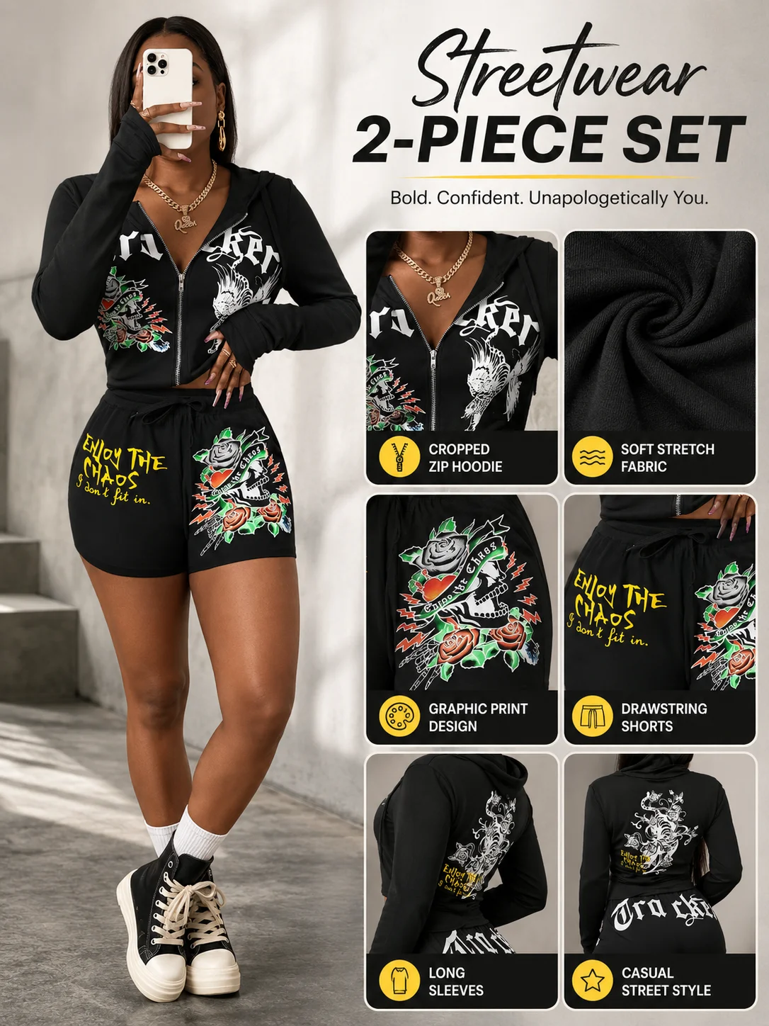 Zip-Up Two-Piece Set S902417452036468488c5085fd9bb2e00L