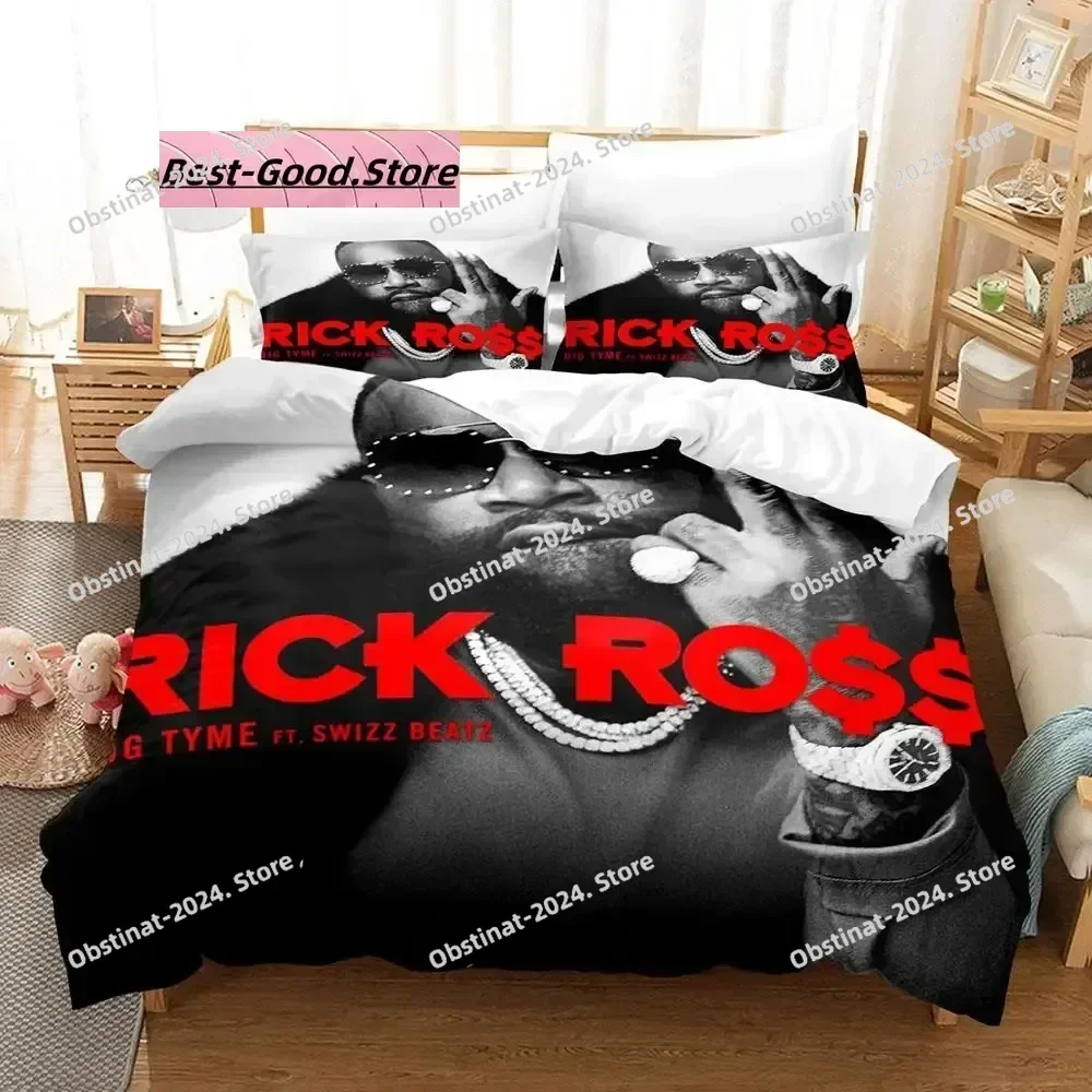 Top RICK ROSS Bedding Set Single Twin Printed Bed Set With Pillowcase Bed Duvet Cover Soft Single Double Queen Super King Size