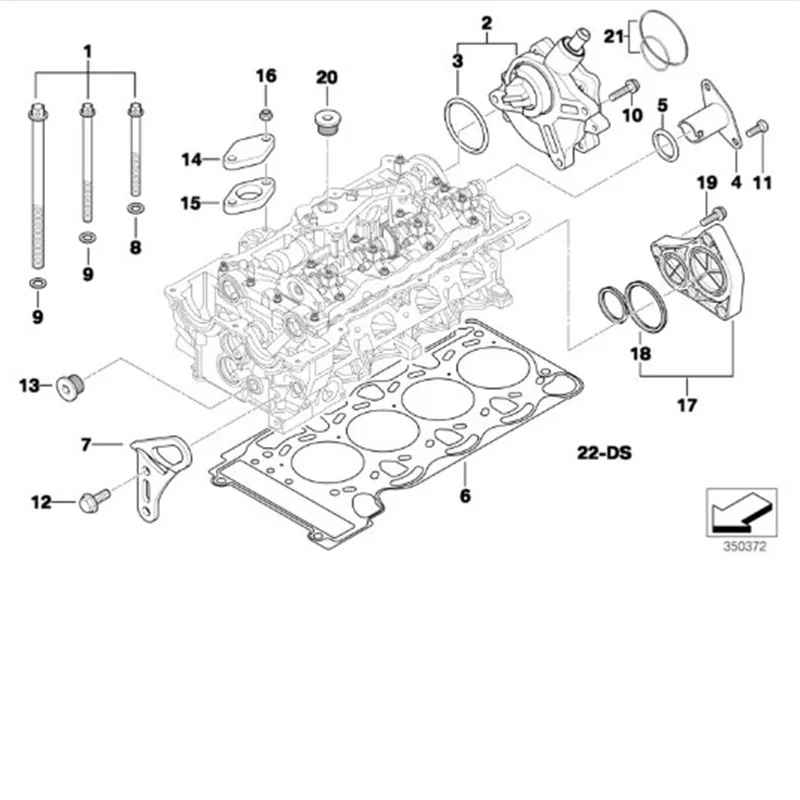 Engine Cylinder Head Gasket Set Fit for BMW E46 E87 318i 120i N42 N46 11120308857 11127511535