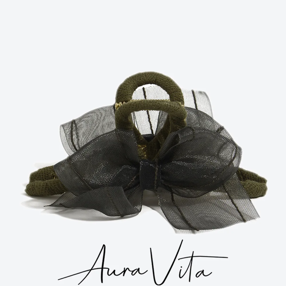 AuraVita ใหม่ TREND Alloy Organza Bowknot ผม Claw วันเกิด Creative Claw คลิปผู้หญิง Elegant อุปกรณ์เสริมผมขายส่ง