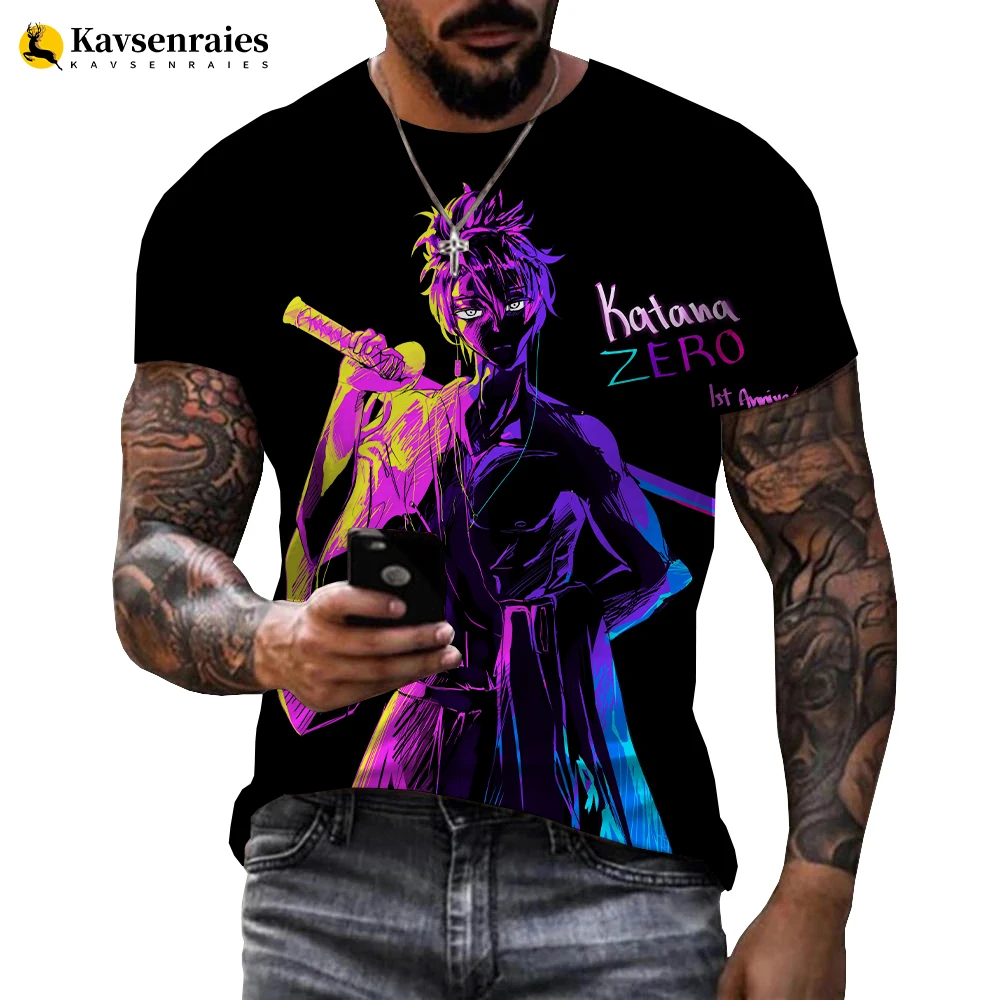 New Arrival Katana ZERO 3D Printed T-shirts Women/Men Fashion Summer Short Sleeve T Shirts Casual Streetwear Clothes Tops 6XL