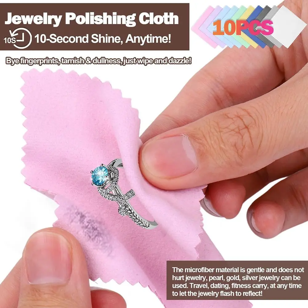 

NEW Gentle Cleaning Jewelry Cleaning Kit Soft Bristles Non-Scratch Cleaning Polishing Cloth Jewelry Cleaner Ring Cleaning