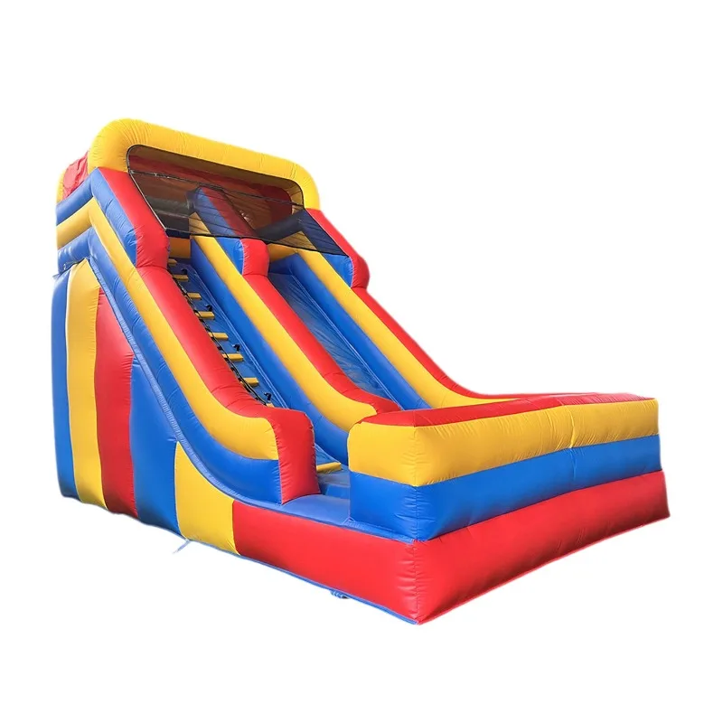 

Large outdoor inflatable castle water slide combination, slide trampoline swimming pool water spray playground