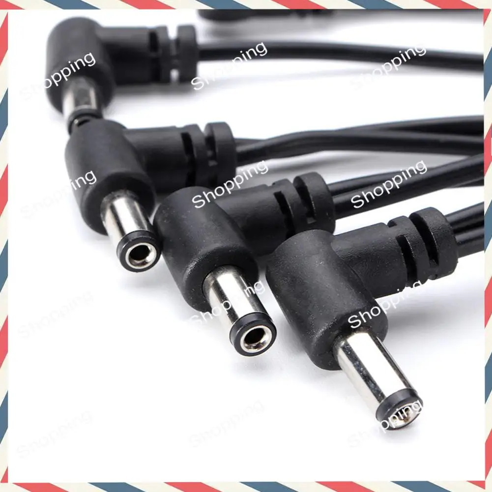A44M Electric Guitar Effect Pedal Daisy Chain Power Supply Cable 9V DC 1A Multi-Interface Connecting 1 To 6 Cable Splitter Cord