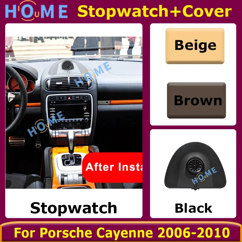 

Car Interior Dashboard Stopwatch Decoration Clock Compass For Porsche Cayenne 2006-2010