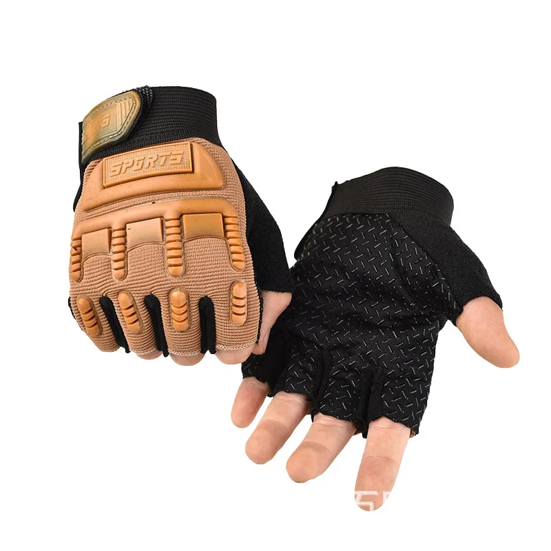 Children\'s Cycling Tactical Gloves Kids Exercise Half-Finger Protective Gloves Boys Girl Bicycle Camping Anti-slip Sports Gloves