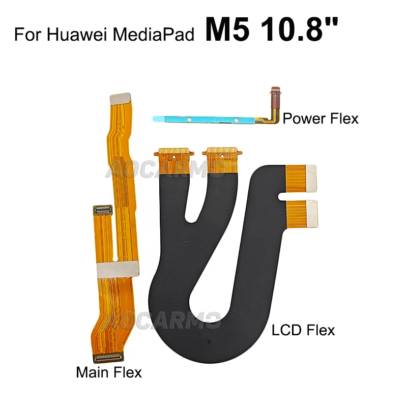 Aocarmo Power Flex + LCD Screen Connetion MainBoard Flex Cable For Huawei MediaPad M5 Lite 8.0