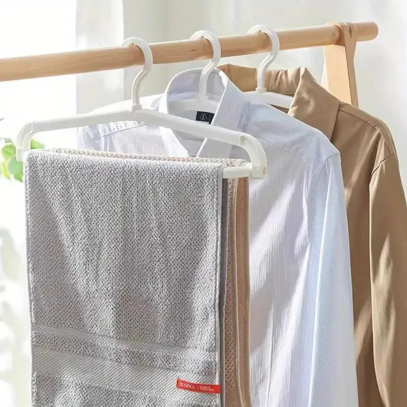 1pc Extendable Plastic Clothes Hanger with Bra Holder | Multi-Functional Closet Storage Hook for Towels | Coats and Lingerie