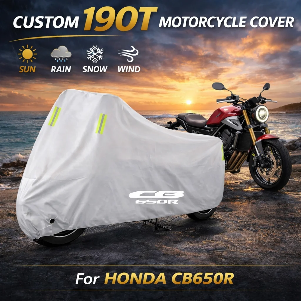 

Чехол для мотоцикла HONDA CBR650R CBR 650R 2018 2019, серебристый, водонепроницаемый, защита от УФ-лучей, дождя, пыли, солнца, для улицы и дома