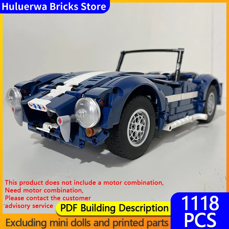 

Speed Racing Car Model MOC Building Bricks Cobra Top Tier Sports Car Modular Technology Gifts Holiday Assemble Children Toy Suit