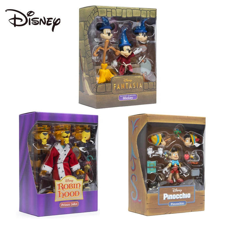 Disney Super7 Fantasia Tovenaarsleerling Mickey Mouse Ultimeert Pinocchio Prins John Klassiek Actiefiguurtje Verzamelspeelgoed - afbeelding 2