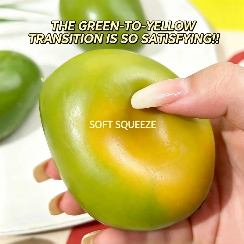 Crispy Building Block Pineapple Bun Furit Mango Lemon Stress Ball Squishy Toy Squeeze Crunchy ASMR Sound Heal Relax Autism ADHD