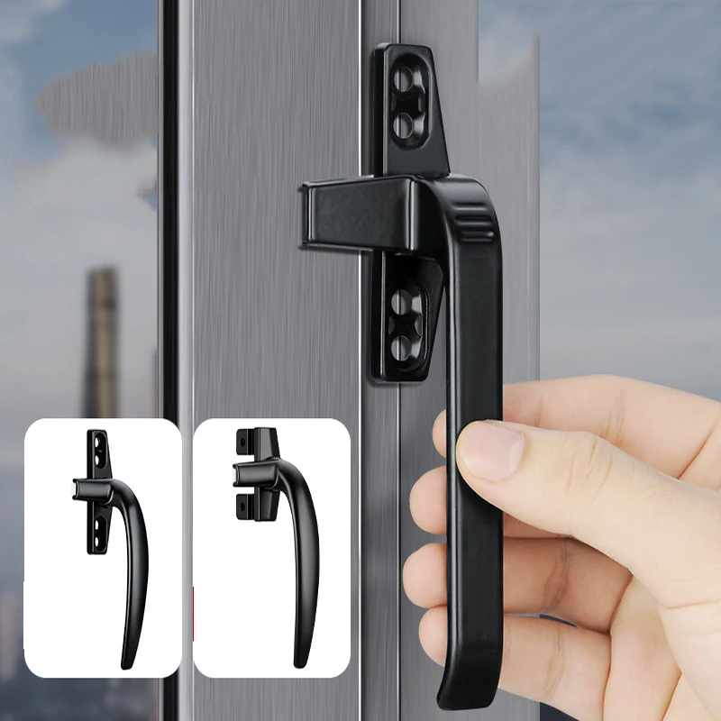 50 Series Window Handle Casement Aluminum Door Handle 38 Series Aluminum Window 7 Shape Single Point Latch Lock Hardware