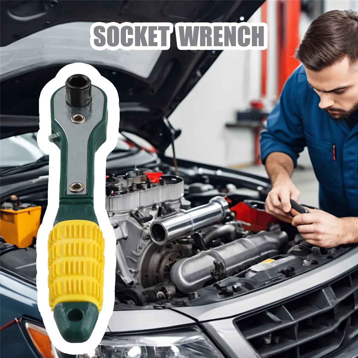 

Mini 1/4 Head Screwdriver Pole 6.35mm Inner Hexagon Ratchet Socket Wrench with Dual-head Home Tool Accessory Rare