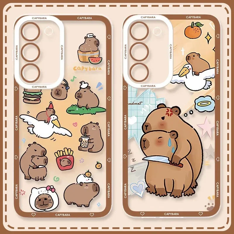 Animal Capybara Soft Silicone Case For Xiaomi Redmi Note 13 12 11 Pro Plus 4G 5G 12S 11S 10 10S 9 9S 8 13C 12C 10C Clear Cover