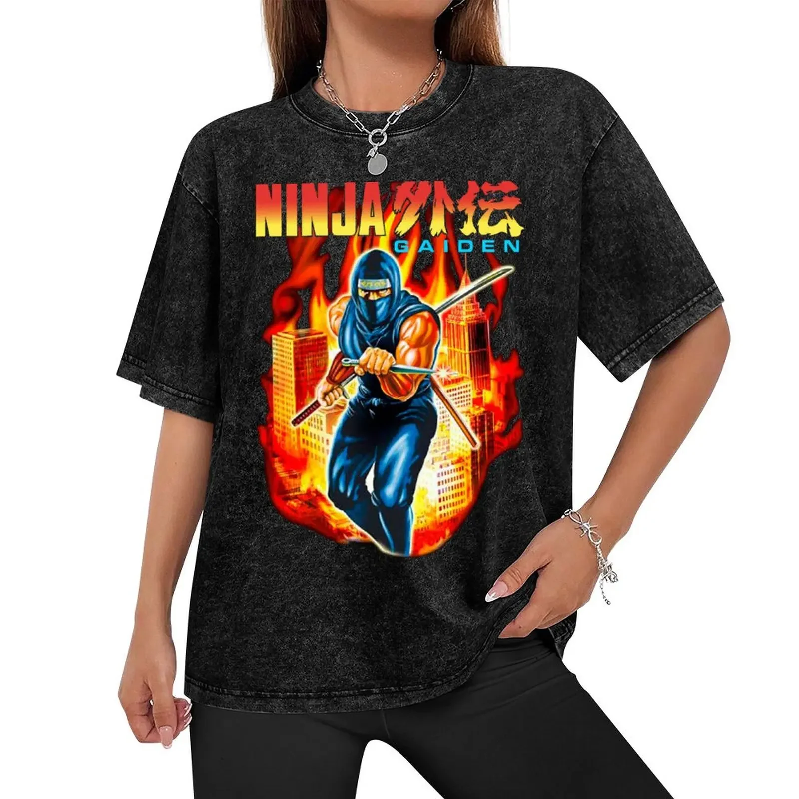 NINJA GAIDEN BOX ART T-Shirt plus sizes summer clothes vintage t shirts mens white t shirts