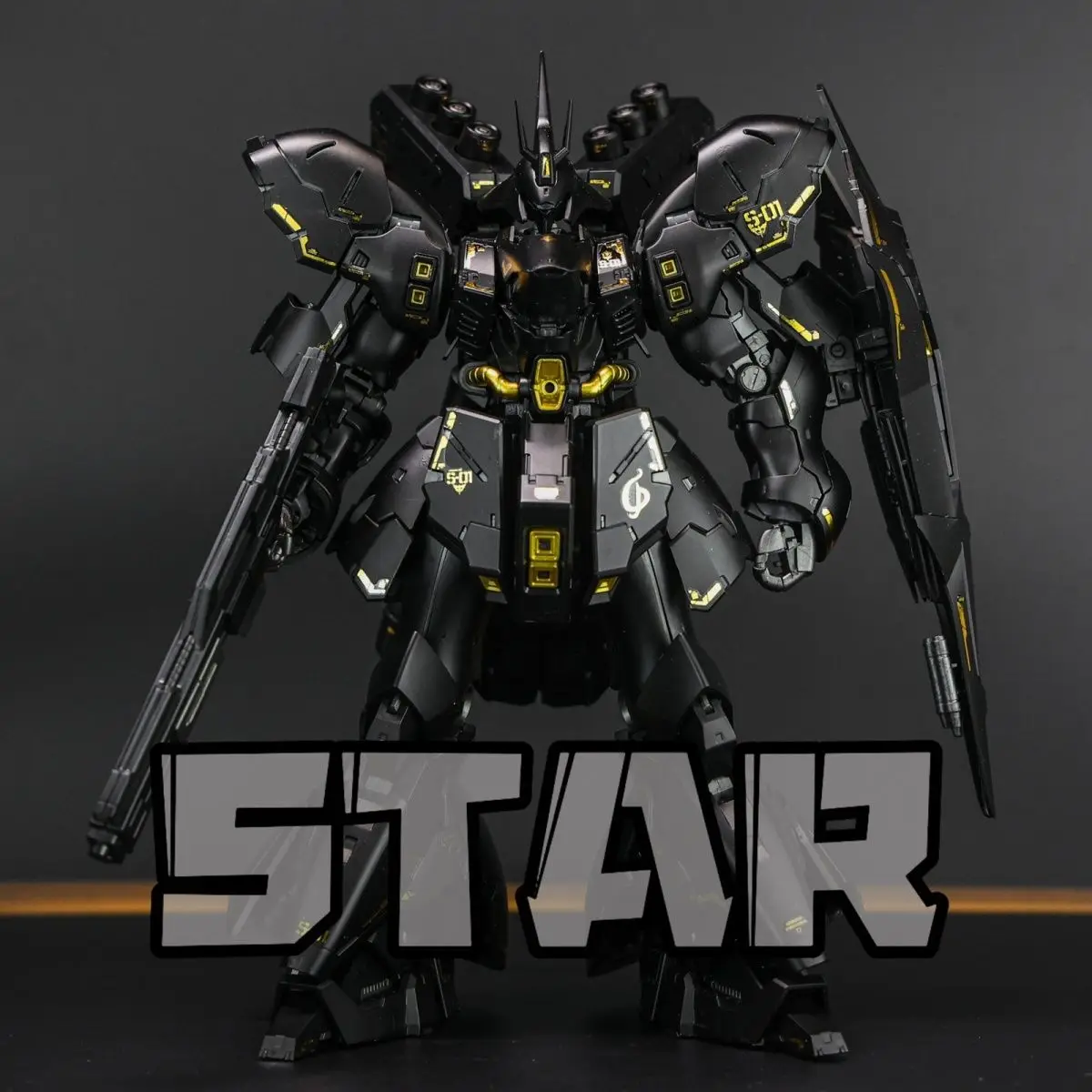 ستار 1/144 RG Sazabi الأسود التجمع نموذج أطقم Msn-04 البلاستيك الهيكل العظمي أنيمي عمل الشكل روبوت البلاستيك نموذج الهدايا اللعب