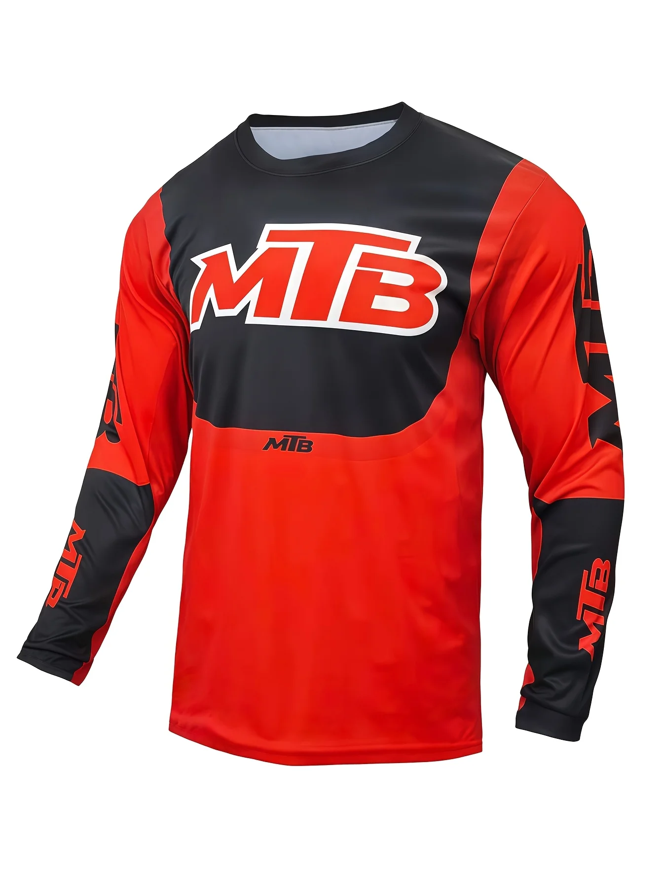 2026 Spring Autumn MTB Black Long-sleeved T-shirt for Men Women, Fashionable and Trendy, Multiple Motorcycle T-shirt Styles