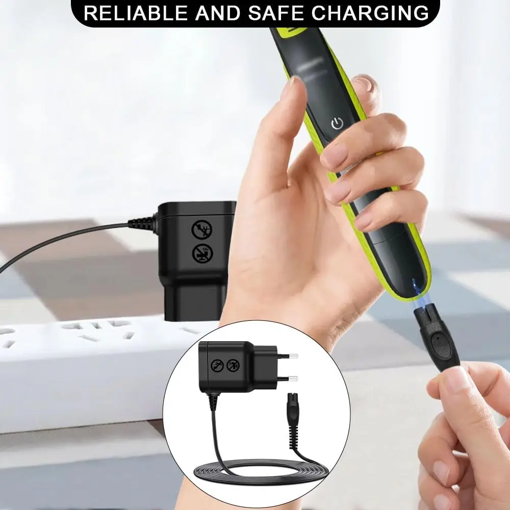 KVIFO 5V Ladegerät Passend für Philips Norelco One Blade&Oneblade QP2724 QP2834 QP1424 QP1924 QP4631 MG7950 MG7930 Elektrorasierer