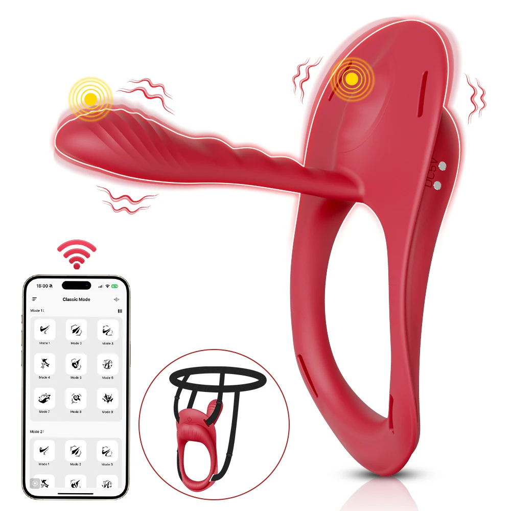 Wearable Panty Vibrator Masturbation Tool Couple Vibrator Stimulator Double Penetration Vagina Vibrating Sexy Adult Female_voghion.com