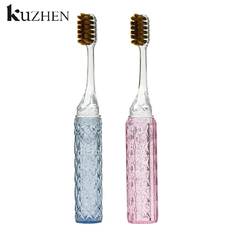 1/2 Pcs Toothbrush Soft Bristled Toothbrush Lipstick Detachable Handle For Men And Women Travel Size Dental Care Tool