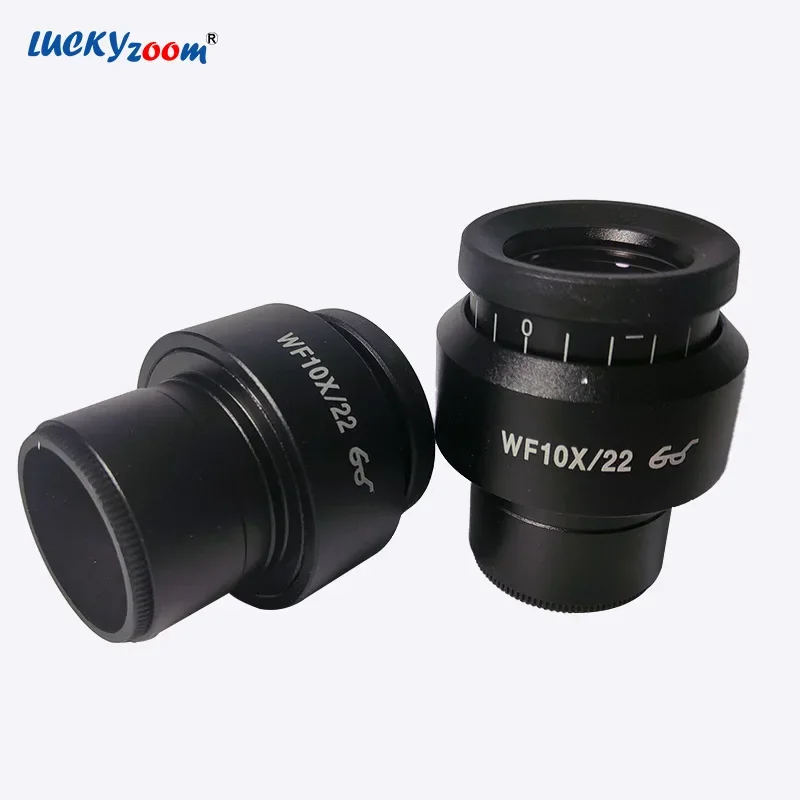 2pcs Stereo Microscope Eyepiece 10X Wide Field Binocular Trinocular Microscopio Oculars 30MM Mount High Eye Point Optical Len