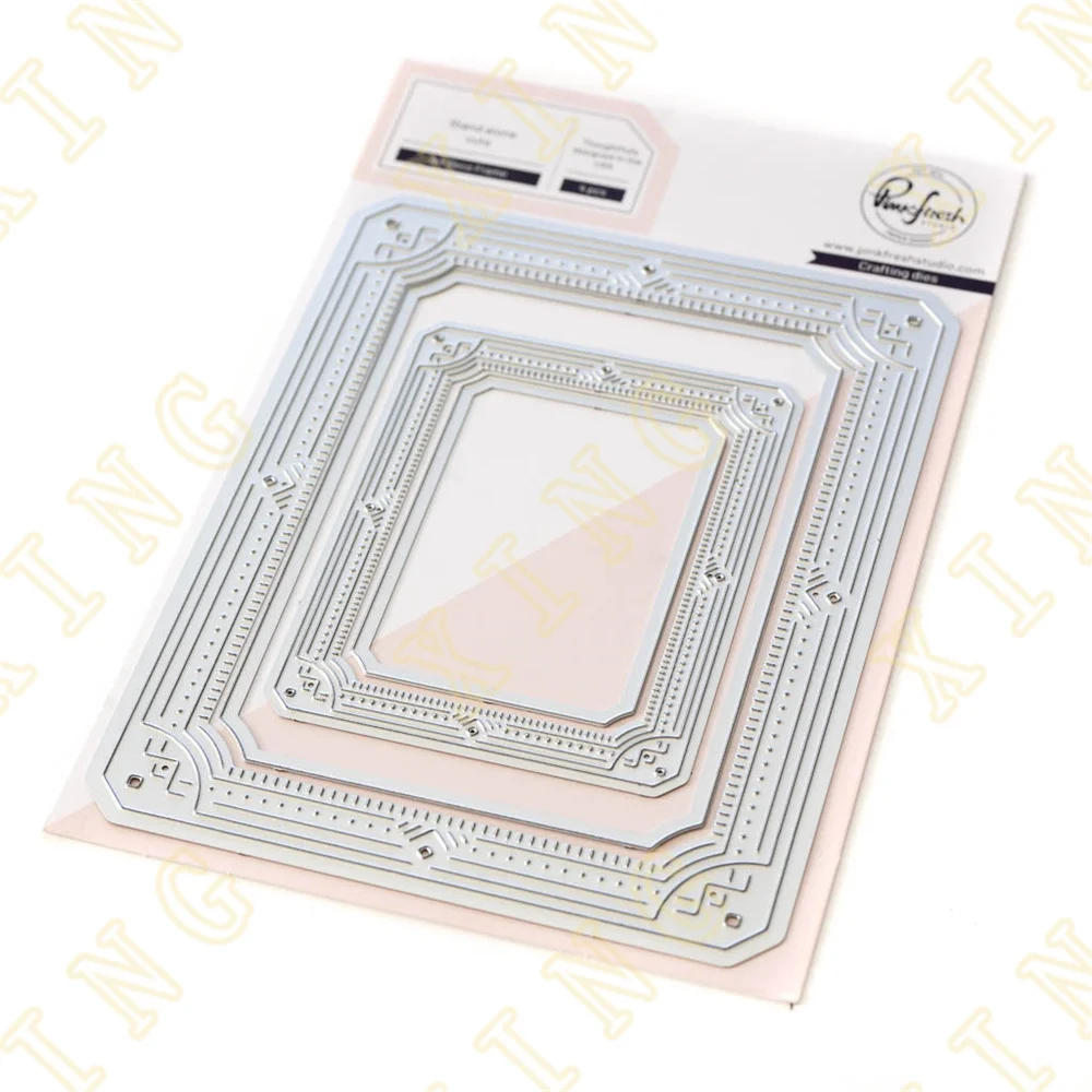 

New Arrivals 2023 Art Deco Frame Metal Cutting Dies Scrapbook Diary Decoration Embossing Template Diy Greeting Card Handmade