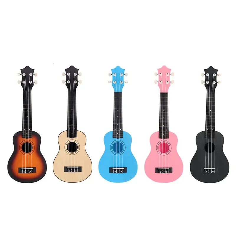 21 Inch Full Pack Ukulele Kit Basswood Guitarra Acoustic Bass Guitar Musical Stringed Instrument for Beginner Lovers