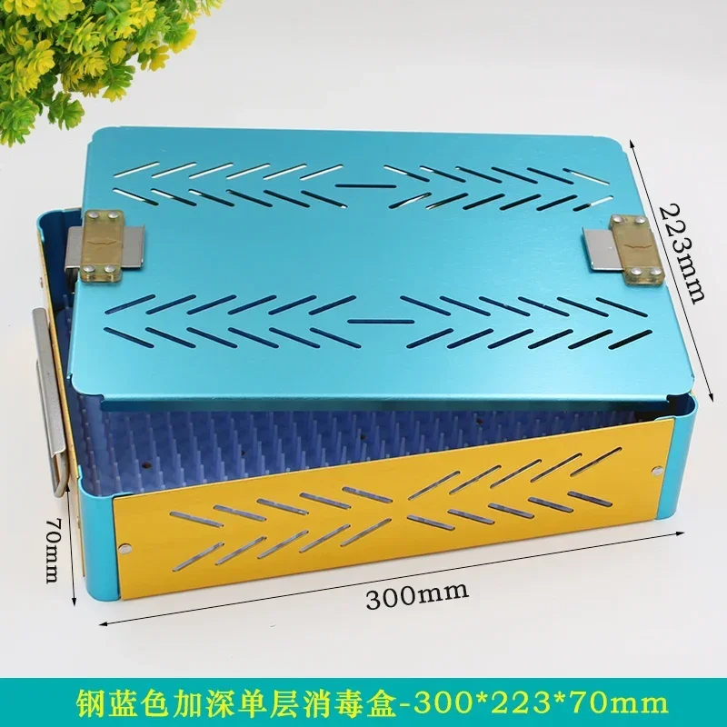 

Stainless steel microscope instrument disinfection box Imported silicone eye tools High temperature resistant disinfection box