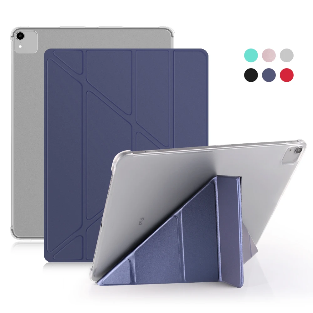 

Чехол для iPad Pro 12.9, чехол 2020, 4-й чехол из искусственной кожи, смарт-чехол для iPad Pro 12.9 2018 3-го поколения, прозрачный пластиковый чехол для планшета