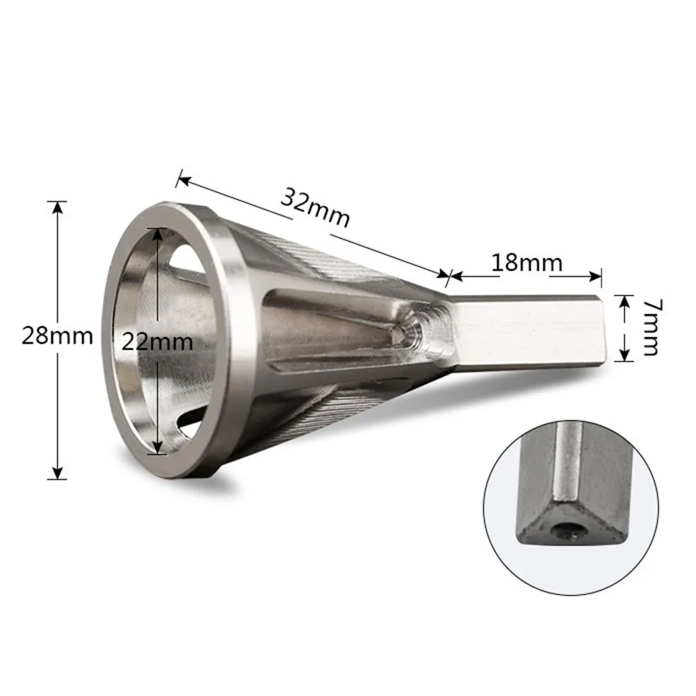 Deburring Externo Chanfro Ferramenta, 1/4 "Hex Shank, Triangular Shank, Remover Burr, Broca para Metal, 4Pcs