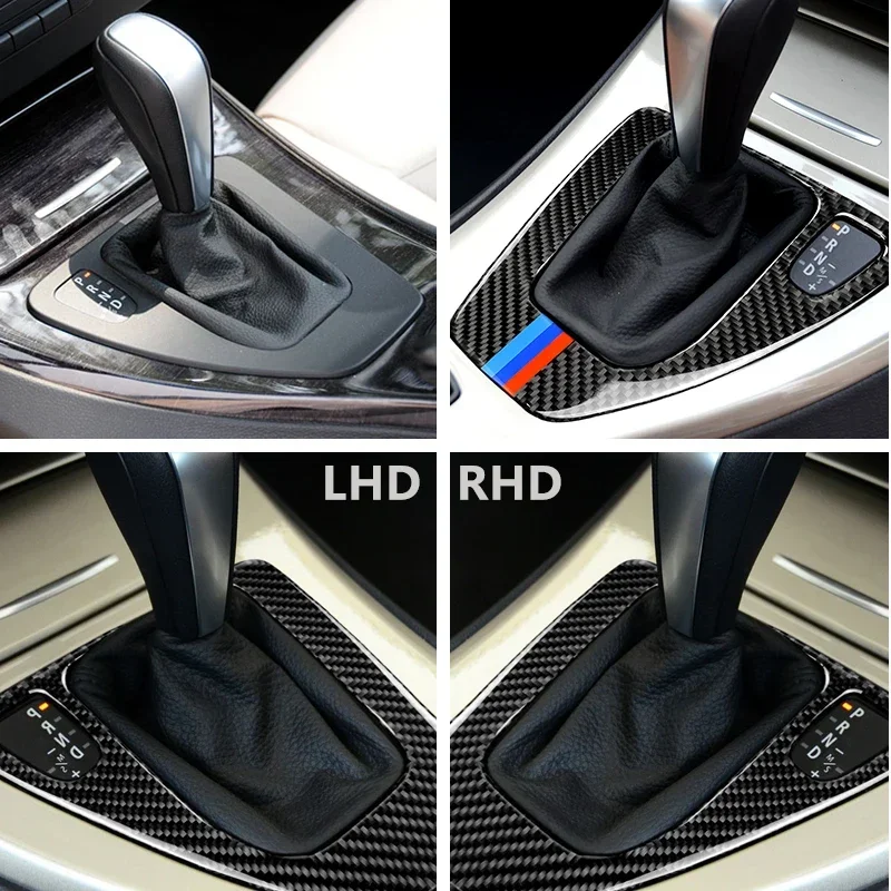 غطاء ناقل حركة التروس من ألياف الكربون ، تحكم في لوحة LHD RHD ، سلسلة BMW 3 ، E90 ، E92 ، E93 ، ، من من من من من ألياف الكربون ، من من من من من من من من من من من من من من من