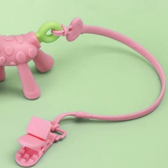 

Silicone Pacifier Holder Clip Food-grade Anti-lost Baby Pacifier Chain BPA Free Adjustable Baby Teething Toys Strap Infant
