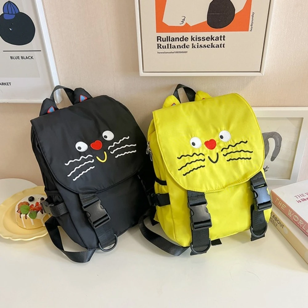 

Leisure Large Capacity Kids School Bag Japanese Style Cute Cat Backpack Rucksack Commute Double Straps Shoulder Bag Teenagers