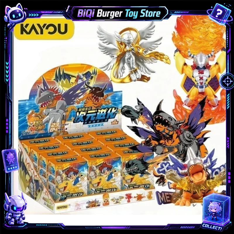 KAYOU Digimon Dimensional Evolution Adventure Vol.1 Mega Secret WarGreymon Mini Figurines en Caoutchouc Anime Jouets de Collection Cadeaux