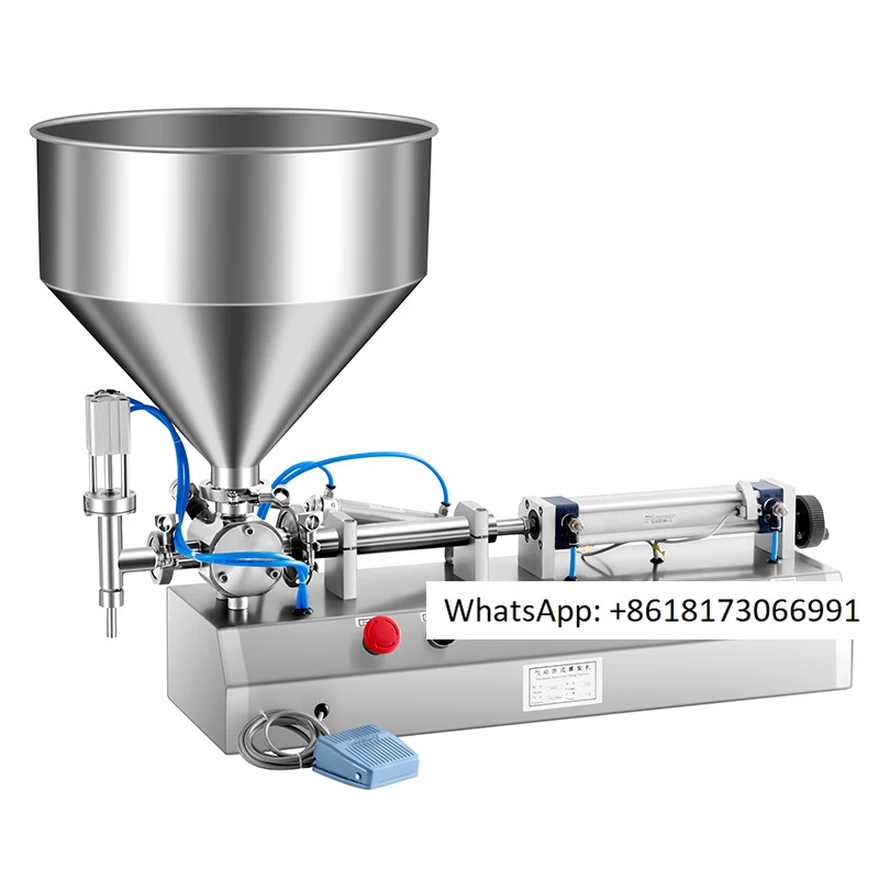 

Horizontal pneumatic paste quantitative filling machine small liquid weighing packaging packaging machine