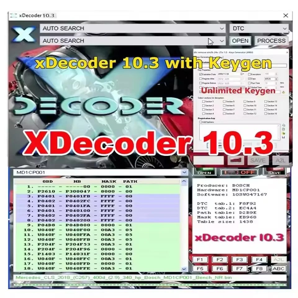 Immagine 5: Pacchetto Software di Riparazione Auto 4 in 1 ECU WinOLS 4,7 XDecoder 10,3 Dai 1,0.28 IMMO SERVICE V1.2