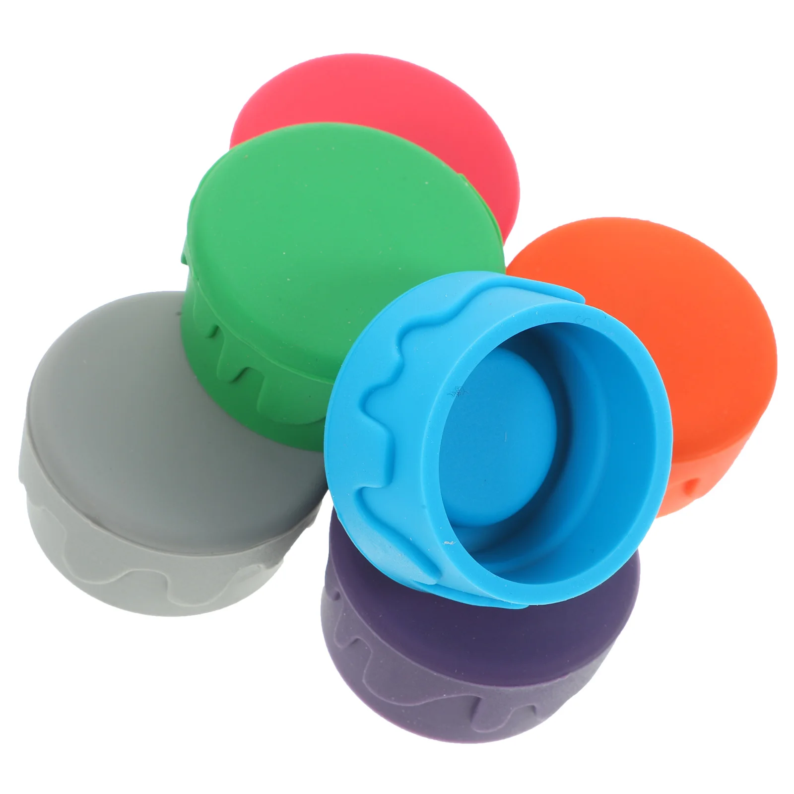 

6pcs Silicone Stoppers Airtight Seal Reusable Bottle Caps for Bottles Beverage Sealer Home Bar Party