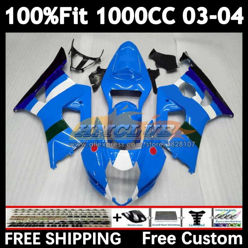 Injection Body For SUZUKI GSXR-1000 GSXR1000 2003 2004 27No.39 1000CC RIZLA blue GSX-R1000 K3 GSXR 1000 CC 03 04 OEM Fairings