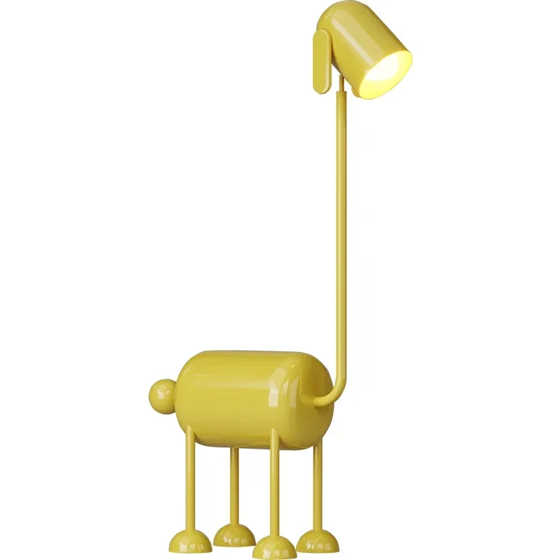 Dopamine puppy floor lamp, art decoration ornament lamp next to the living room sofa， creative children's bedroom lamp
