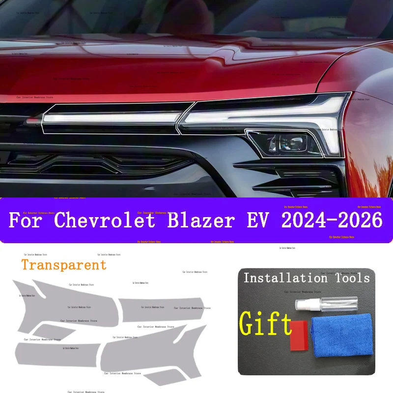 

For Chevrolet Blazer EV 2024-2026 Car Exterior Headlight Anti-scratch Front Lamp Tint TPU Protective Film Accessories Sticker