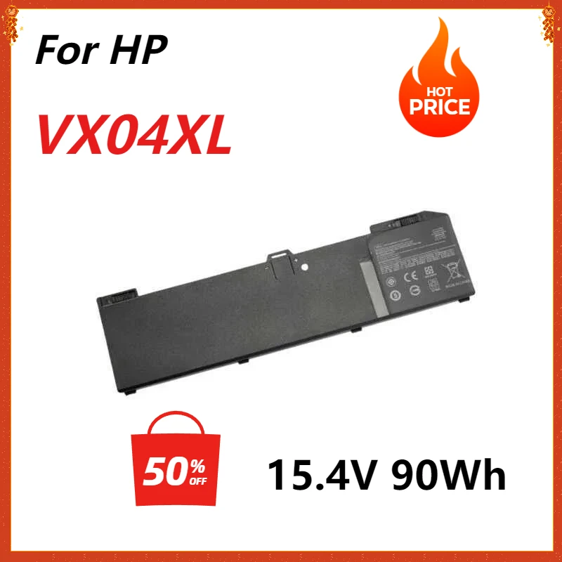 New VX04XL Laptop Battery for HP Zbook 15 G6 G5 Series HSTNN-IB8F 5CN17PA 4ME79AA HSN-Q13C L05766-855 L06302-1C1 15.4V 90WH