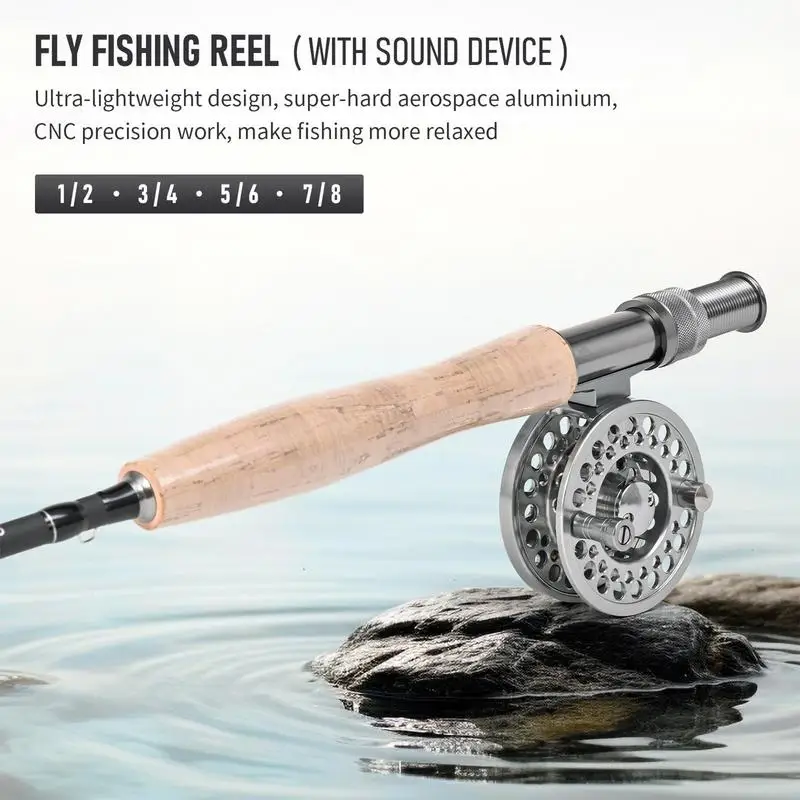 Fly Fishing Rod Reel Lightweight Baitcaster Reels Fishing Gear Aluminum Alloy Reel For Freshwater Lake Stream Pond Fishing Fly