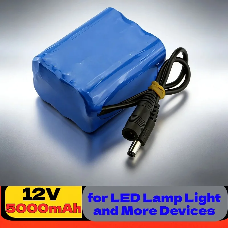 

Portable 3S2P12V 5000mAh Rechargeable Li-Ion Battery with Charger–High-Capacity Backup Power for LED Lamp Light and More Devices