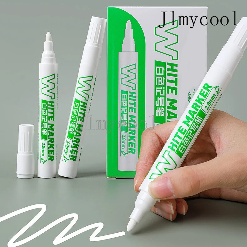 

Large Capacity White Marker Large Head Waterproof Greeting Card Graffiti Pen Thick Head Logistics Drawing Advertising Graffiti