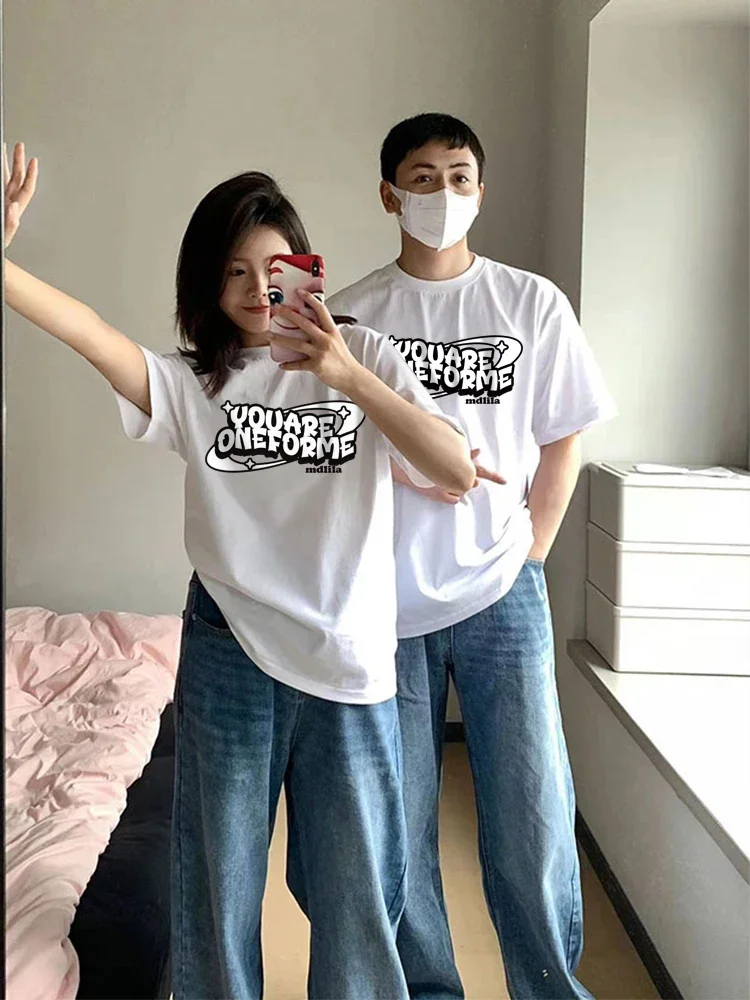 Lovers Couple T Women Men Newest Valentines Gift Printing Mr Mrs Couple Summer Matching Clothes for Lovershirt 2024 Cotton topy