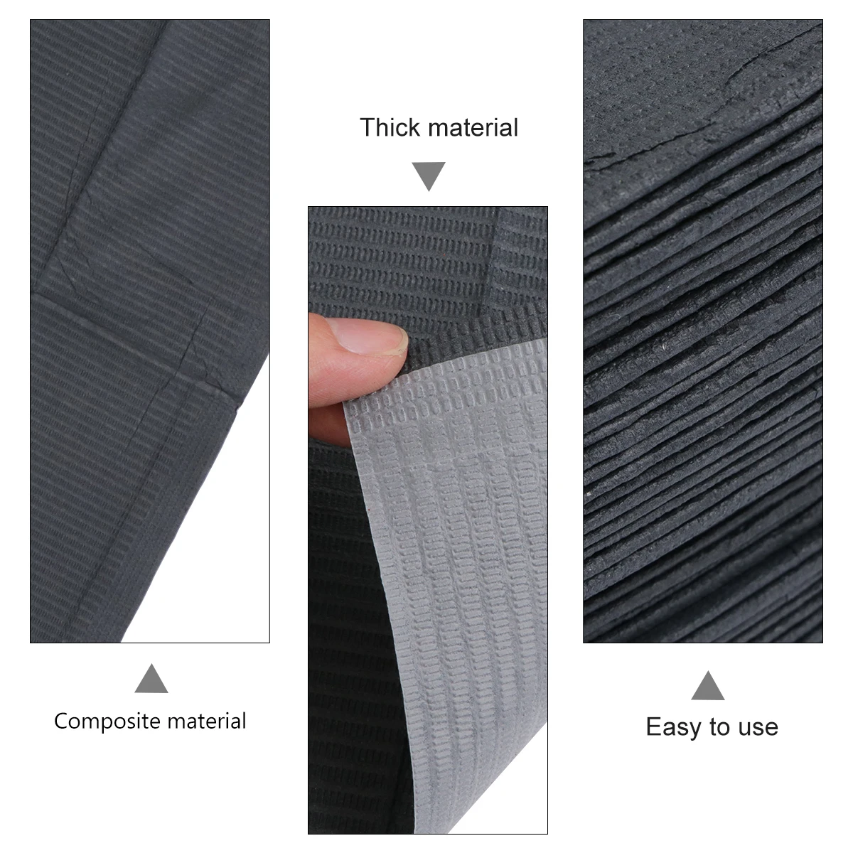 

125pcs Waterproof Table Cloths Black Practical Disposable Tray Cover Pack for Home Commercial Use