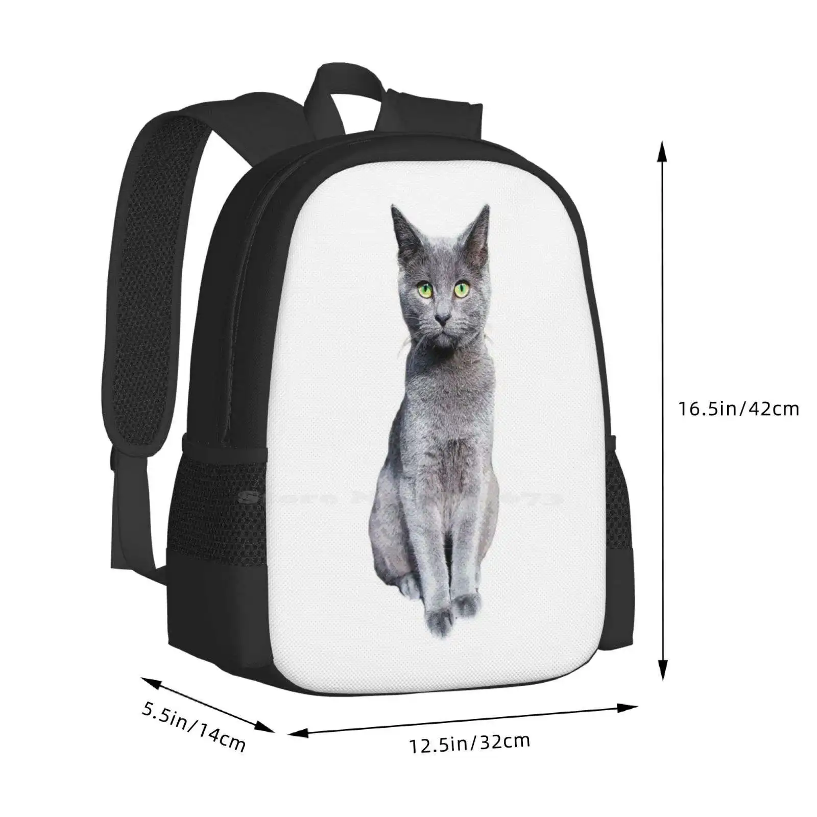 Russian Blue Cat Kitten Pattern Design Laptop Travel School Bags Russian Blue Kitten Russian Blues Russian Blue Mom Russian