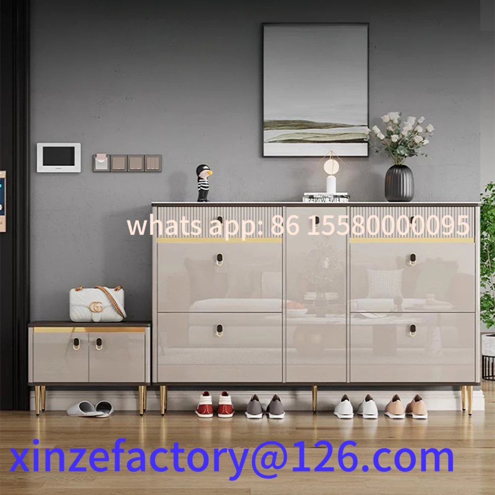 Scaffale per scarpe con cassetti bianchi personalizzabili, scarpiera a 3 strati, scarpiera stretta per risparmiare spazio, ingresso verticale