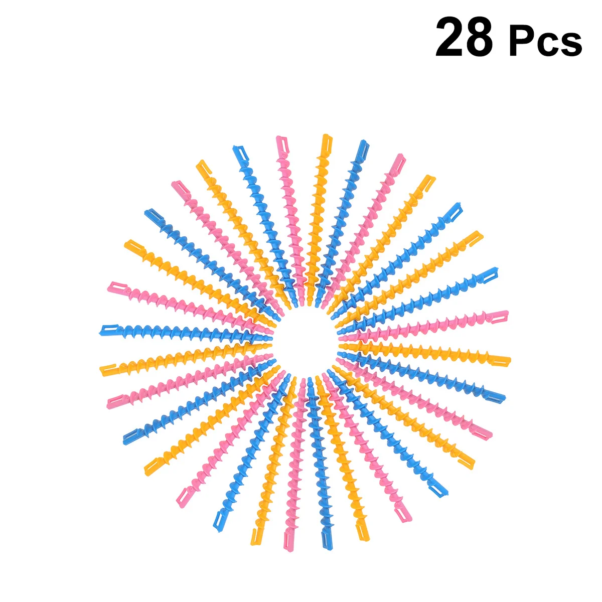 

2Sets Hair Curling Spiral Rods Plastic Rollers Fashion Hair Root Volume Enhancer DIY Styling Tools for Quick Curl